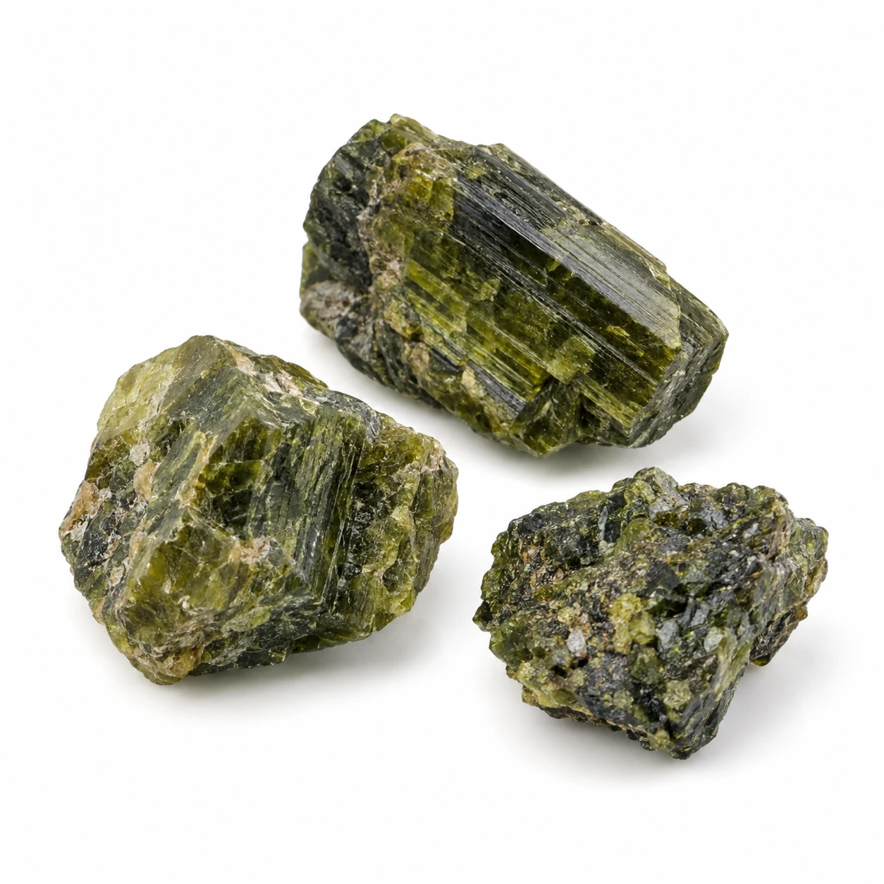 Groene epidoot knuffelsteen of kristalgroep