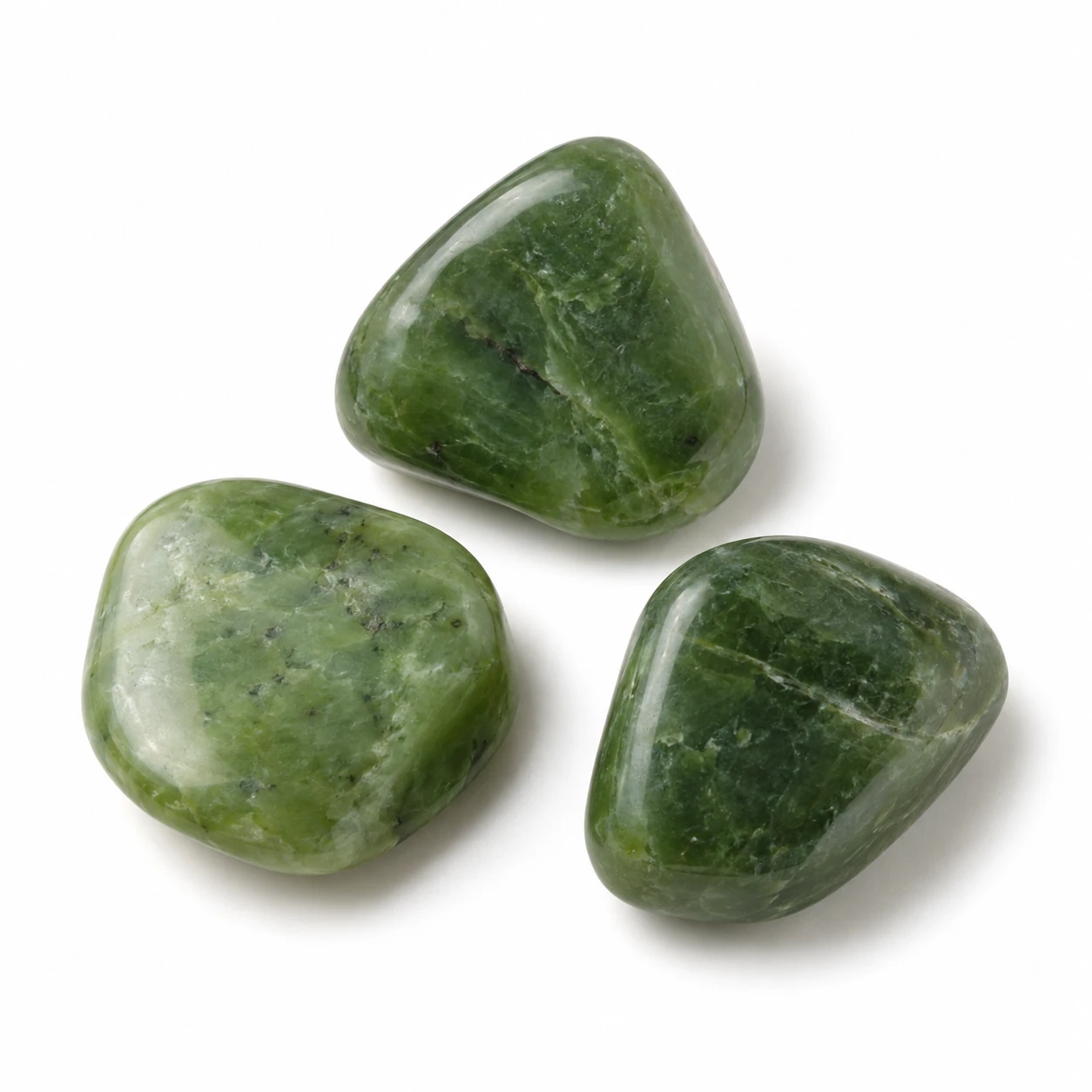 Echte jade: jadeïet of nefriet, gepolijst