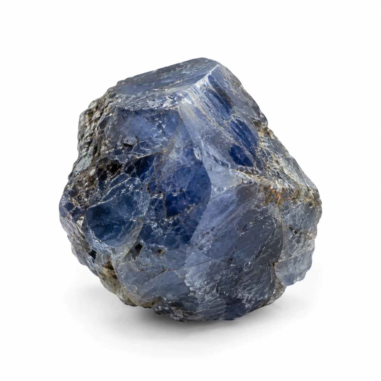 Blauwe natuurlijke saffier, ruw of gepolijst